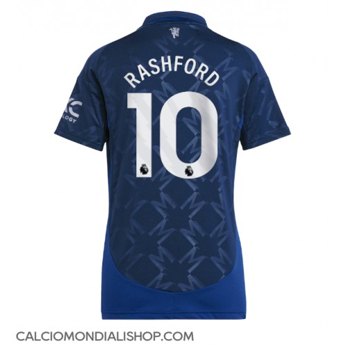 Maglie da calcio Manchester United Marcus Rashford #10 Seconda Maglia Femminile 2024-25 Manica Corta